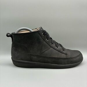 Vionic Shawna Suede Ankle Boots Women’s 6.5 Black Lace Up Zip Booties